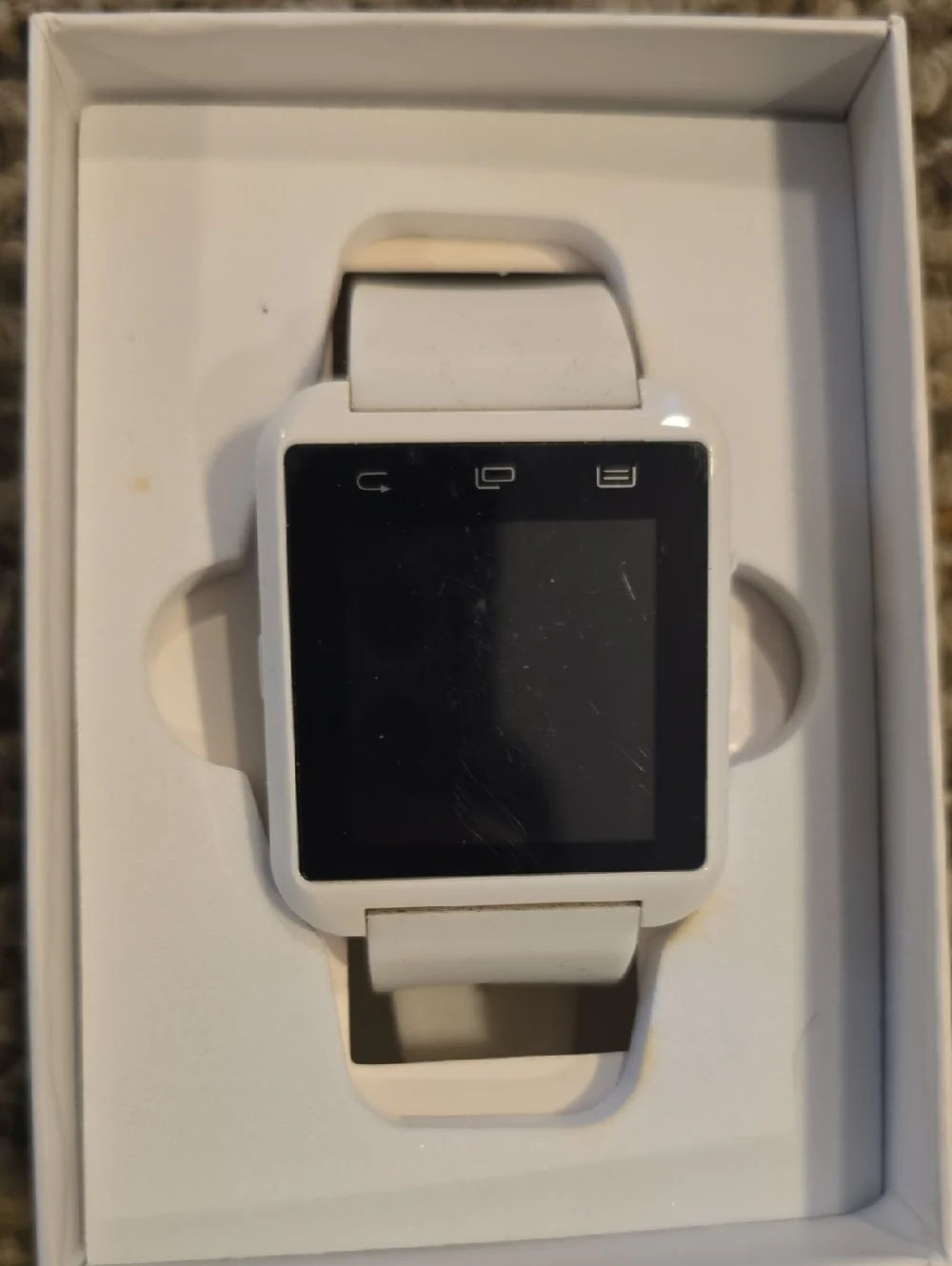 White Smartwatch - Fitness Wearable Music Etc.